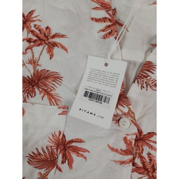 New Piyama Vintage Palm Sunset Pajama Shirt Rayon‎ Button Up Womens Medium - Picture 4 of 8